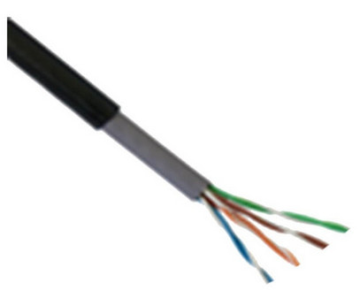 Saxxon Bobina de Cable Cat5e UTP Trenzado, 100 Metros, Negro