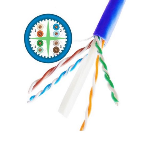 Saxxon Bobina de Cable UTP Cat6a, 305 Metros, Azul