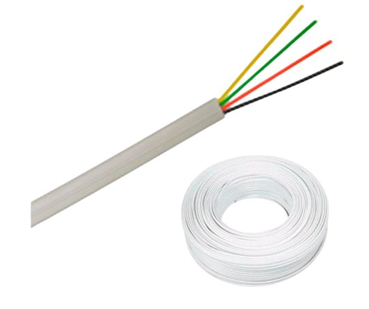Saxxon Bobina de Cable para Alarma OW-AC4100J, 4 Conductores, 22 AWG, 100 Metros, 1 Pieza