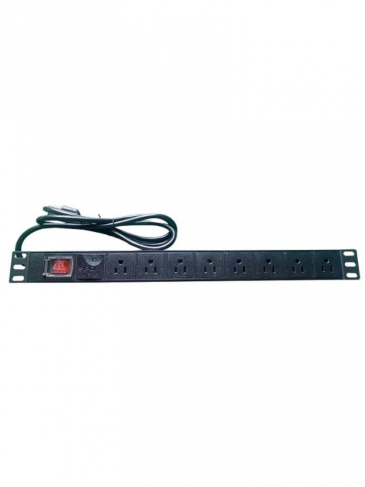 Saxxon PDU para Rack 1U PDU08-10A, 10A, 120V, 8 Salidas