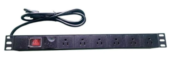 Saxxon Accesorios PDU para Rack 1U PDU06-15A, 15A, 125V, 6 Salidas