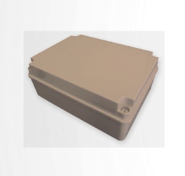 SBE Tech Gabinete de Plástico para Exteriores, 10 x 5cm, Beige/Blanco