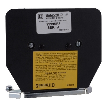 Módulo de Poste de Potencia Tipo S 9999SB8, 1NC-1NO, NEMA, 30A