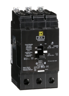 Schneider Electric Interruptor Termomagnético 3 Polos EDB34025, 277V, 25A, Entrada 240V