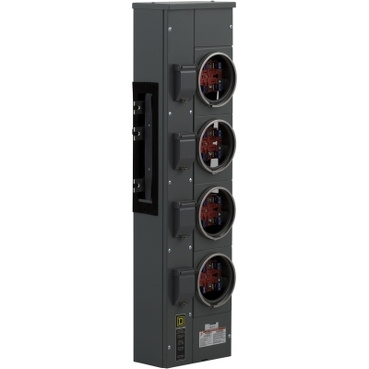 Schneider Electric Base para Medidor, 125A, 4 Terminales, Monofásico, 120/240VCA