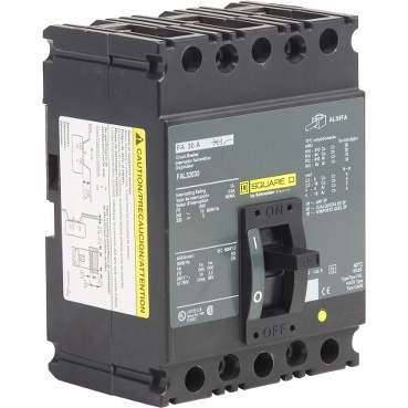 Schneider Electric Interruptor Termomagnético de 3 Polos FAL32030, 30A, Entrada 240V