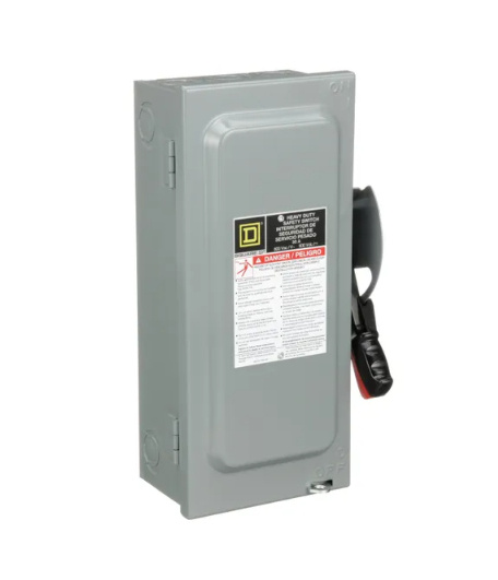 Schneider Electric Interruptor de Seguridad de 3 Polos HU361, 600V, 30A