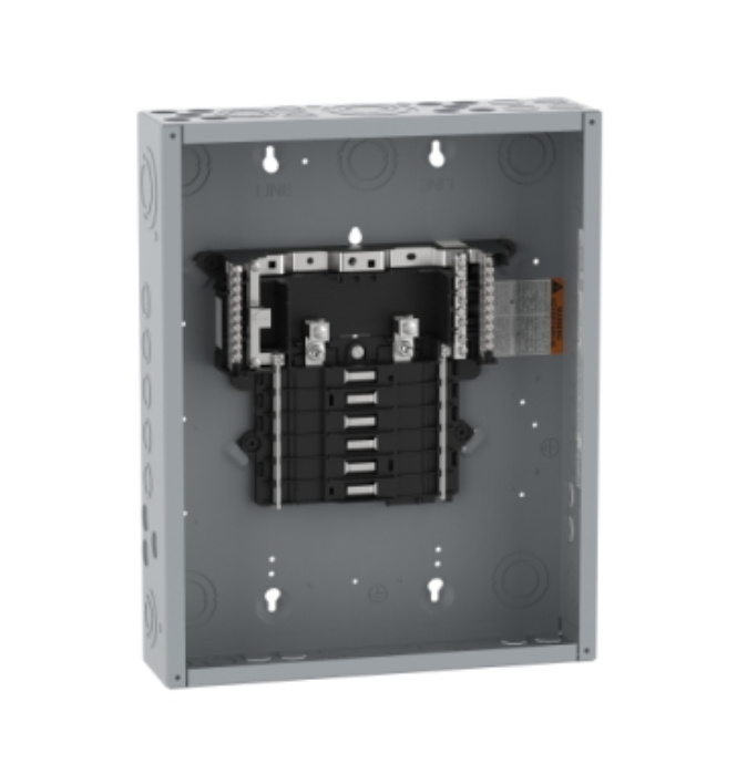 Schneider Electric Centro de Carga QO112L125PG, 12 Polos, 125A, Sobreponer, Gris