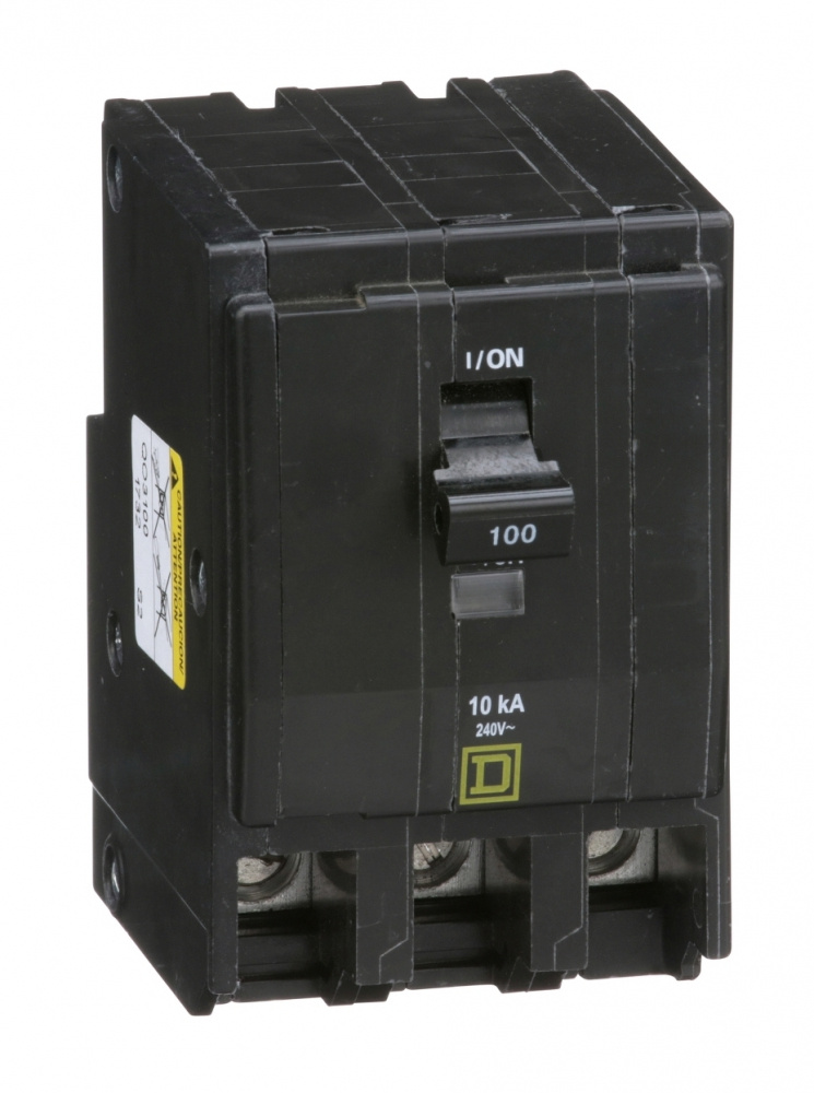 Schneider Electric Interruptor Termomagnético de 3 Polos QO3100, 120/240V, 100A
