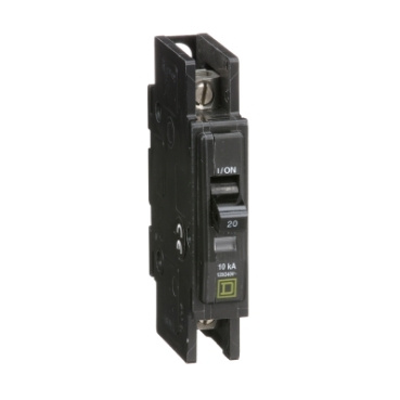Schneider Electric Interruptor Termomagnético de 1 Polo QOU120, 240V, 20A, Entrada 120V