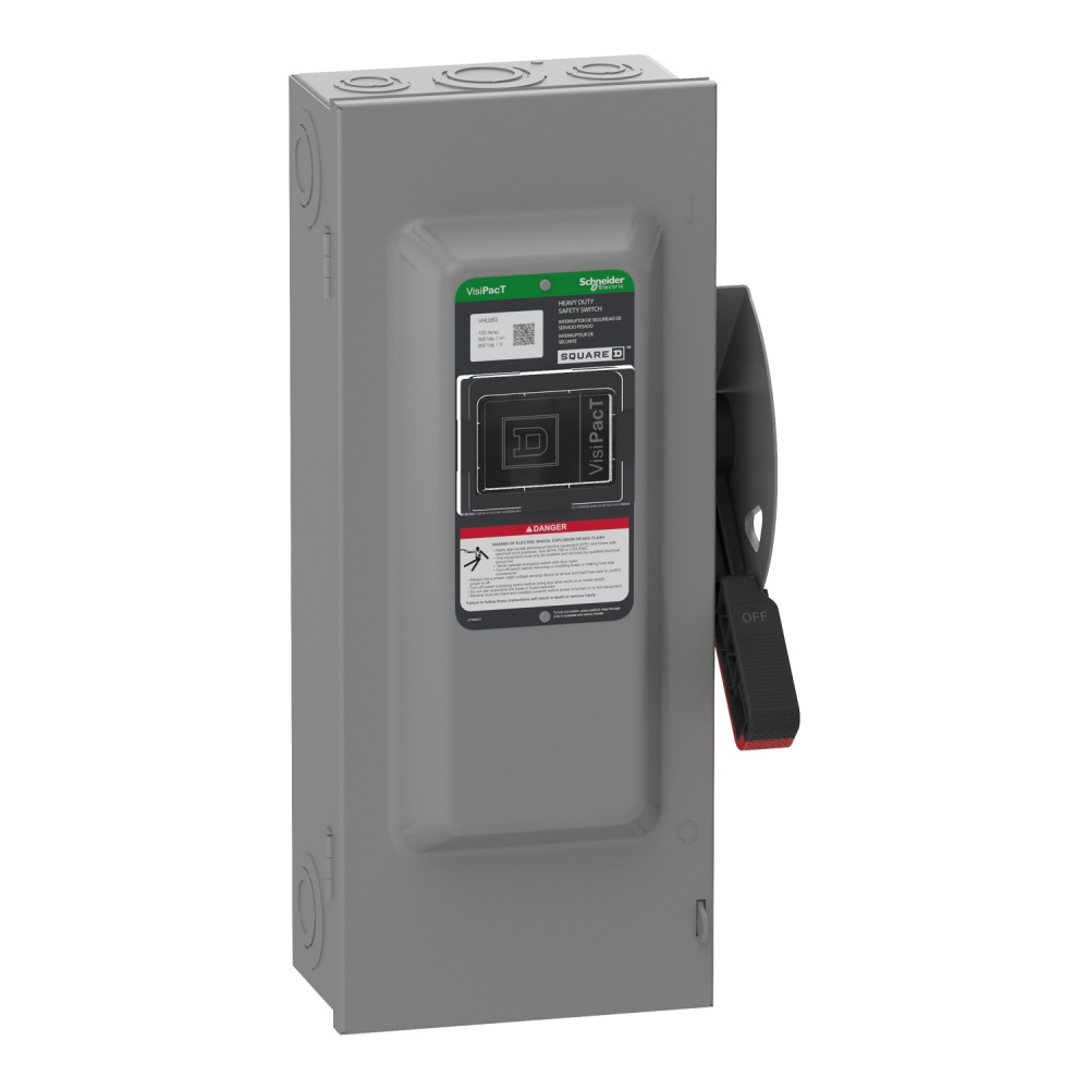 Schneider Electric Interruptor de Seguridad de 3 Polos VHU363, 600V, 100A
