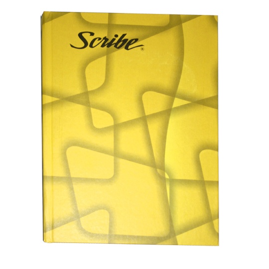 Scribe Cuaderno Pasta Dura Forma Francesa de Raya, 96 Hojas, Amarillo