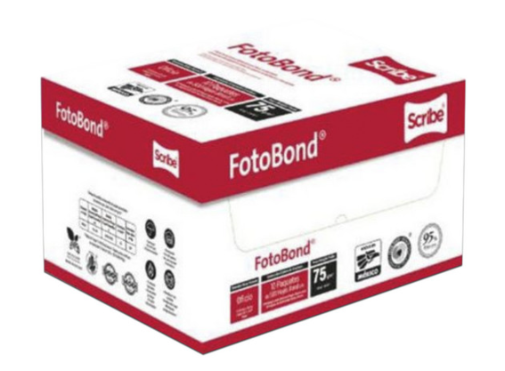 Scribe Fotobond Papel Fotobond 75g/m², Carta, 5000 Hojas, Blancura 95%