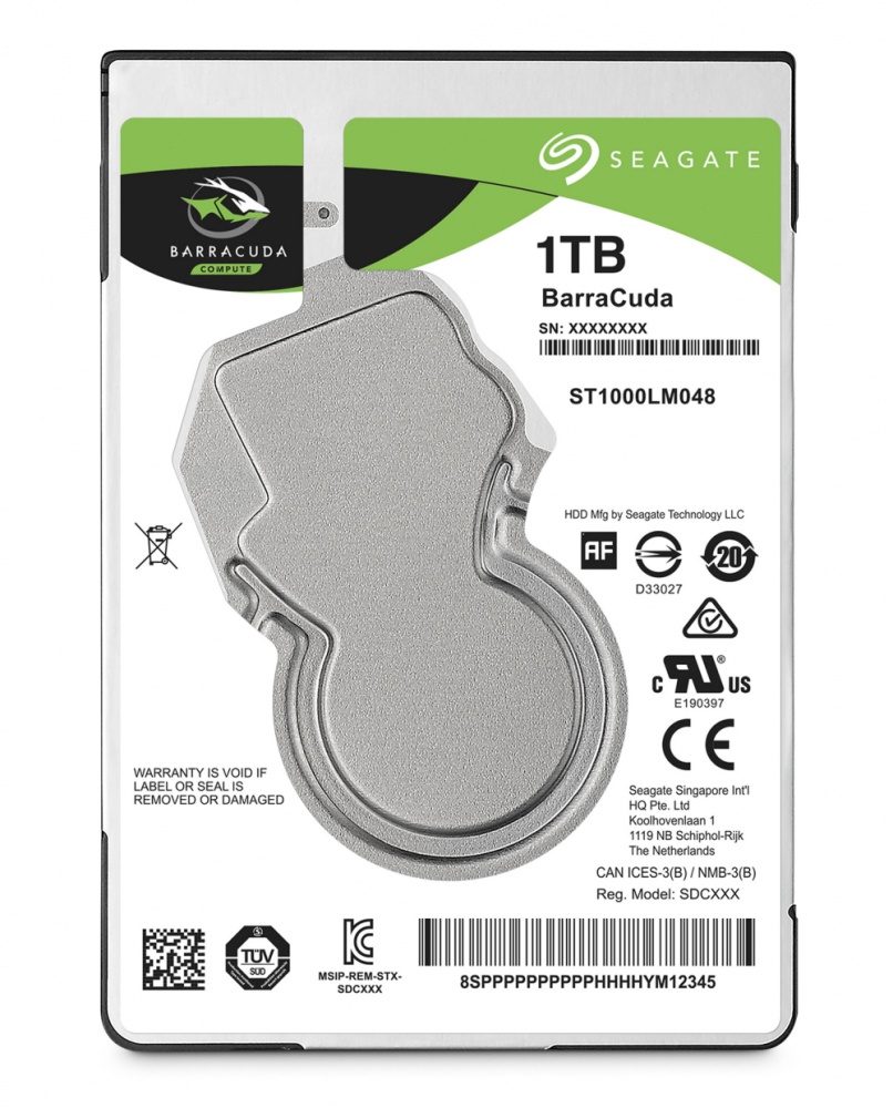 Disco Duro para Laptop Seagate Barracuda 2.5'', 1TB, SATA III, 5400RPM, 128MB Cache