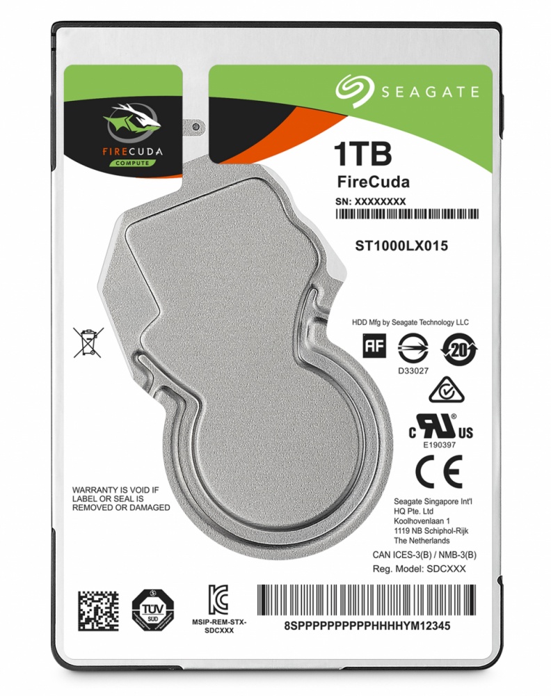 Disco Duro para Laptop Seagate FireCuda 2.5'', 1TB, SATA III, 6 Gbit/s, 5400RPM, 128MB Cache