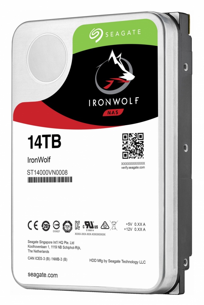 Disco Duro Interno Seagate IronWolf 3.5'', 14TB, SATA III, 6 Gbit/s, 7200RPM, 256MB Cache - para NAS de 1 a 8 Bahías