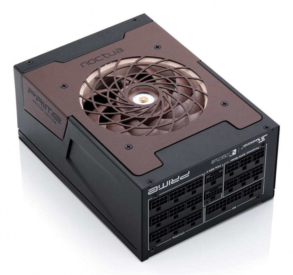 Fuente de Poder Seasonic PRIME TX-1600 Noctua Edition 80 PLUS Titanium, Modular, 24-pin ATX, 12VHPWR, 120mm, 1600W