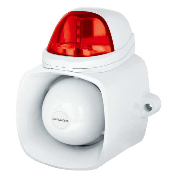 Seco-Larm Sirena con Estrobo SH-816S-SQ, para Interior/Exterior, Alámbrico, 120dB