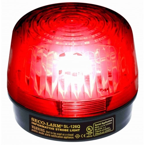 Seco-Larm Luz Estroboscópica SL-126Q/R, Alámbrico, 6-12VDC, Rojo