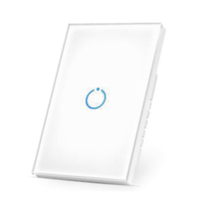 SFire Interruptor de Luz Inteligente Touch Z-Wave Plus MHS511, 1 Botón, WiFi, Blanco