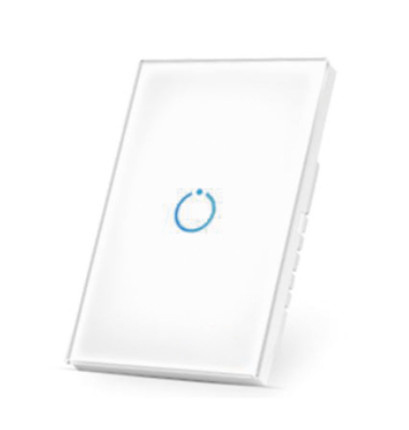 SFire Interruptor de Luz Inteligente Touch Z-Wave Plus MHS511SL, 1 Botón, WiFi, Blanco