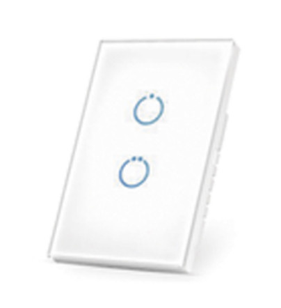 SFire Interruptor de Luz Inteligente Touch Z-Wave MHS512SL, 2 Botones, WiFi, Blanco