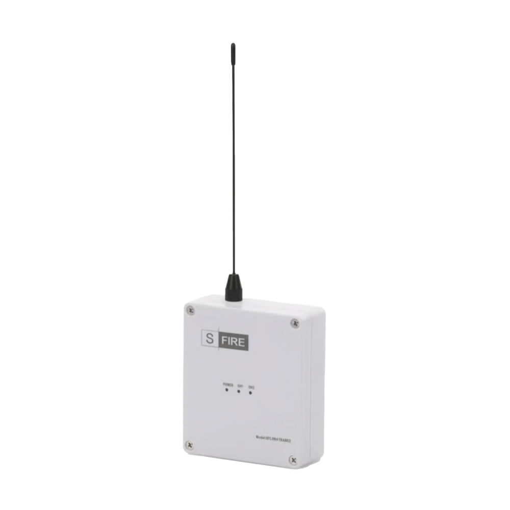 SFIRE Transmisor Inalámbrico SF-LORA-TRANS-DC, 2 Contactos NA, Distancia Máxima 2500 Metros
