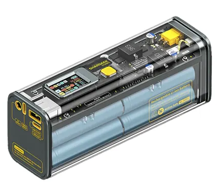 Cargador Portátil Shargeek Power Bank Storm 2, 25.000mAh, Transparente