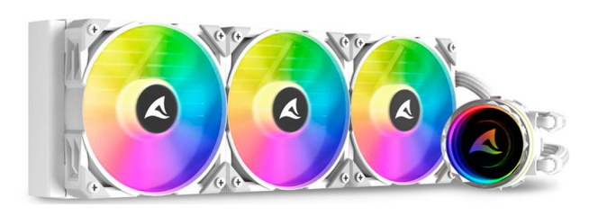 Ventilador Sharkoon S90, 3x 120mm, 2200RPM, ARGB, Blanco