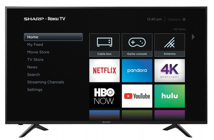 Sharp Smart TV LED Aquos 64.5", 4K Ultra HD, Negro