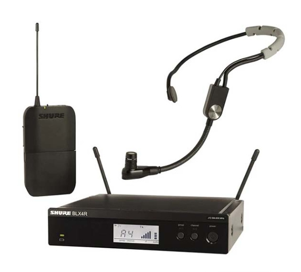 Shure Kit Sistema Inalámbrico con Micrófono de Diadema BLX14R/SM35, XLR, Negro