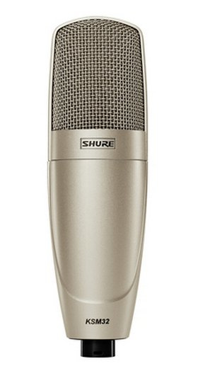 Shure Micrófono KSM32-SL, Alámbrico, XLR-3, Dorado