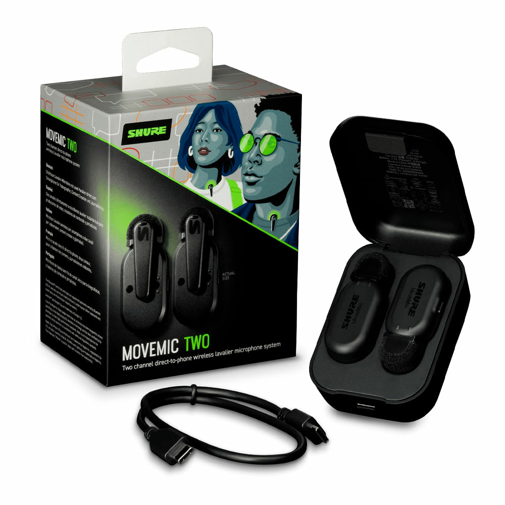 Shure Micrófono Lavalier MV-TWO, Inalámbrico