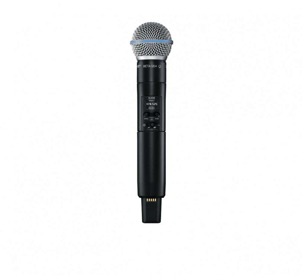 Shure Transmisor de Mano SLXD2/B58, Inalámbrico, Negro