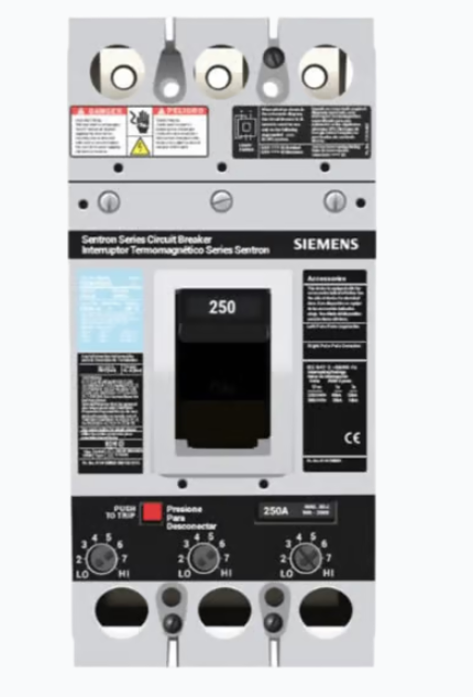 Siemens Interruptor Termomagnético 3 Polos FXD63B250L, 600V, 250A, Entrada 240V