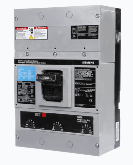 Siemens Interruptor Termomagnético 3 Polos LXD63B500, 600V, 500A, Entrada 600V