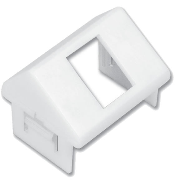 Siemon Placa de Pared Angulada de 1 Puerto, Blanco