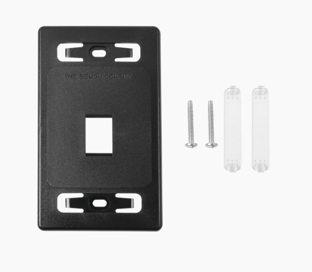 Siemon Placa de Pared Modular, Z-MAX, 1 Puertos, Negro