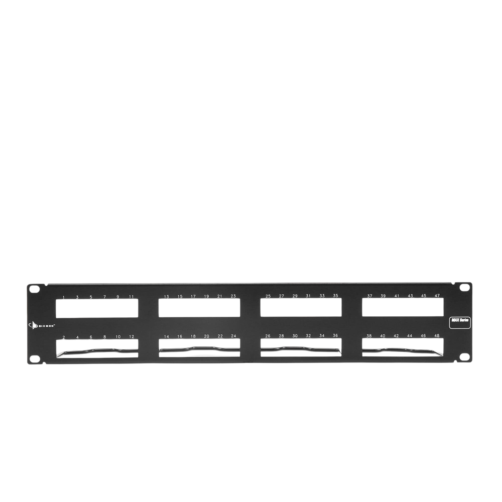 Siemon Panel de Parcheo Modular de 48 Puertos RJ-45, 2U, Negro