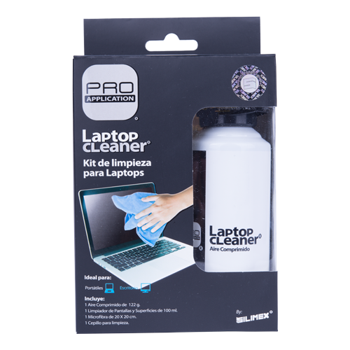 Silimex Kit Laptop Cleaner, incluye Aire Comprimido 122g + Limpiador Líquido 100ml + Cepillo + Microfibra