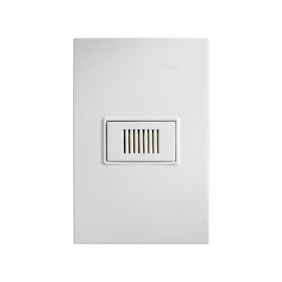 Simon Placa con Zumbador 23806-90, Blanco