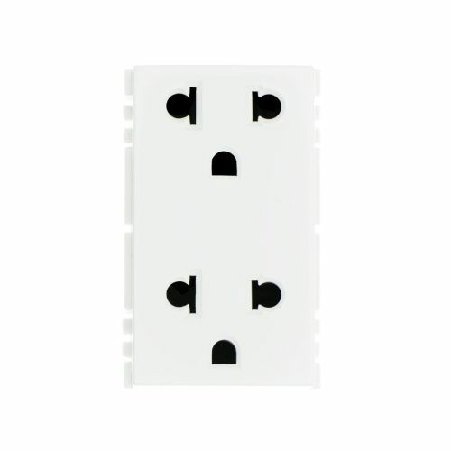 Simon Tomacorriente 2500440-030, 2 Enchufes, 120V, 15A, Blanco