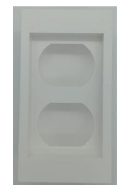 Simon Placa para Pared S6/9, 2 Puertos, Blanco