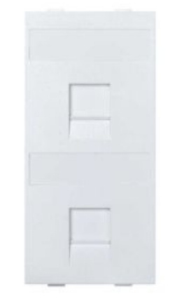 Simon Placa para Pared S76B/9, 2 Puertos, 10 Piezas, Blanco