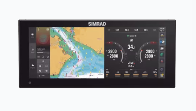 Simrad Navegador GPS 3012UW, 12.1", para Barco