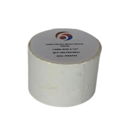 Six Graphics Rollo de Etiquetas IPBAP02, 4" x 4", 1340 Etiquetas, Blanco, 1 Pieza