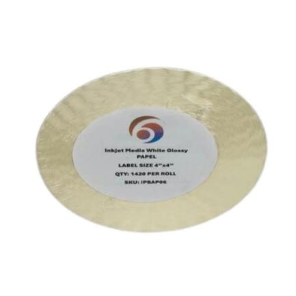 Six Graphics Rollo de Etiquetas IPBAP06, 101.6x101.6mm, 1420 Etiquetas, Blanco