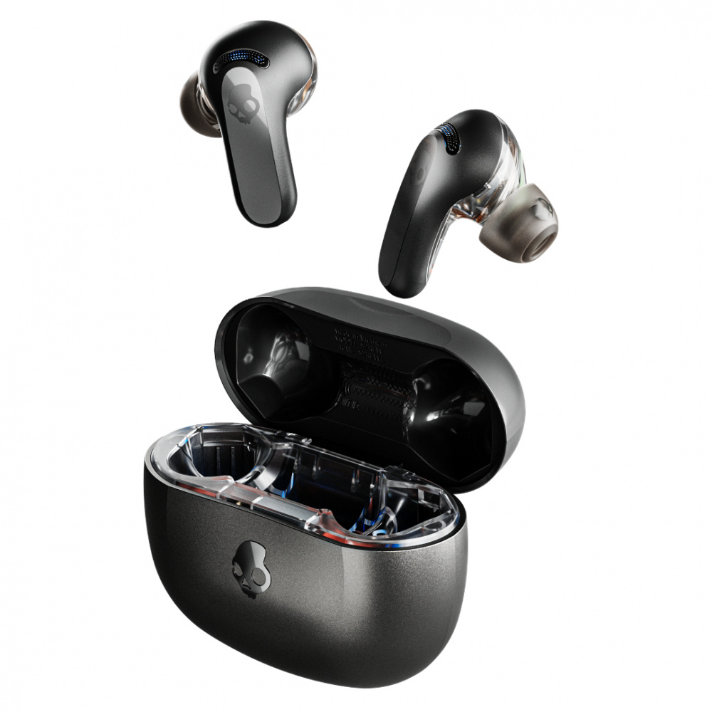 Skullcandy Audífonos Intrauriculares con Micrófono True Wireless Rail, Inalámbrico, Bluetooth, Negro