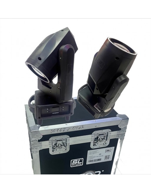 SL Prolight Proyector de Luz 7R Ring Raptor 230, Pan/Til/Prisma/Estrobo/Arcoiris, RGBW, 2 Piezas