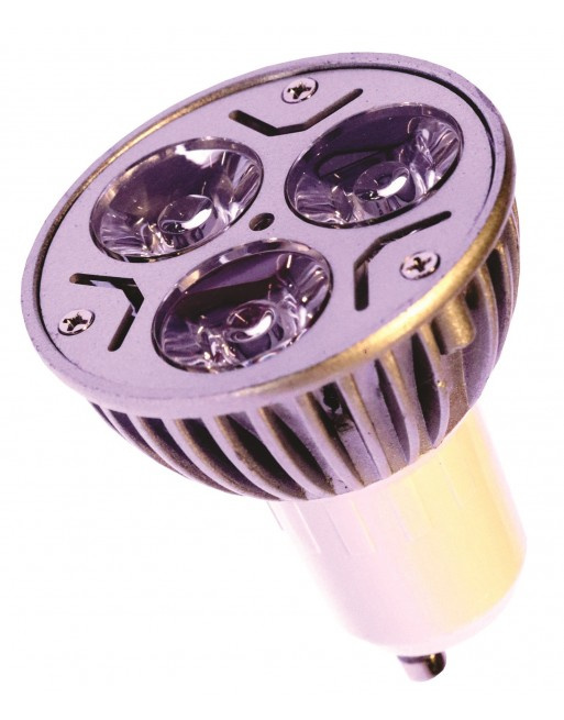 SL Prolight Foco LED ML-3LWGU10, Luz Calida/Fría, Base GU10, 1W, Plata